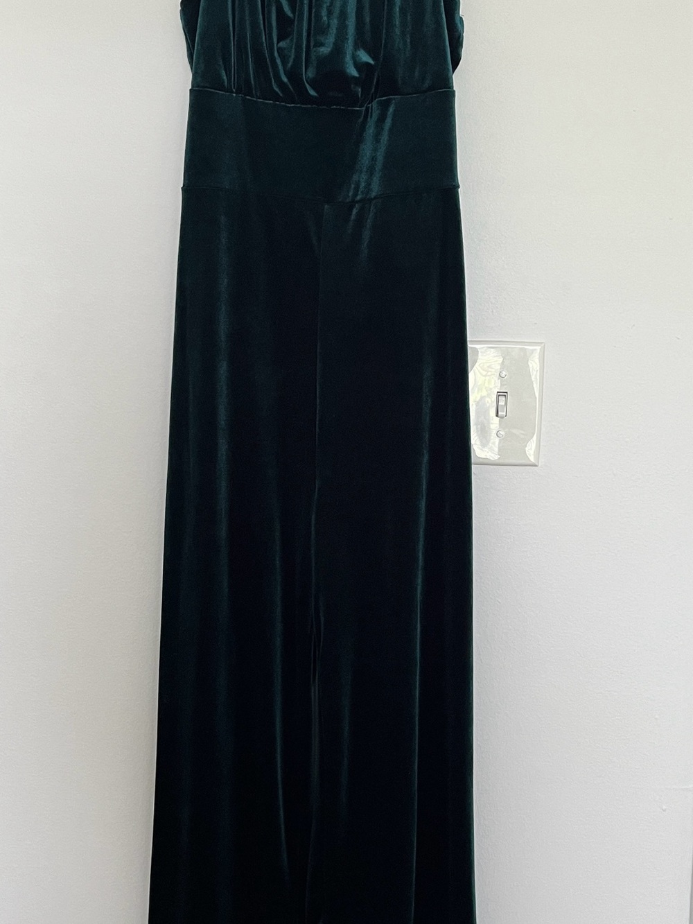 Women's Velvet Jumpsuit Deep Green